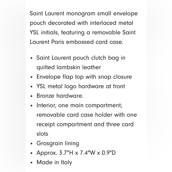 Yves Saint Laurent Lambskin Monogram Loulou Puffer Pouch Clutch Dark Beige - Picture 16 of 16